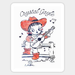 Crystal Gayle  / Retro Style Country Fan Design Magnet